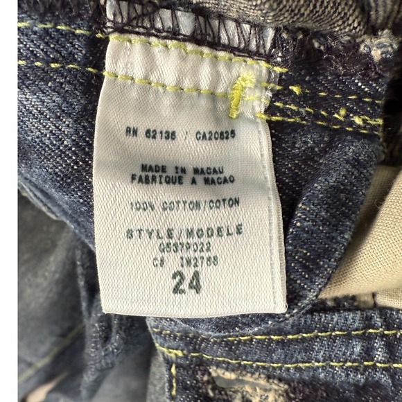 Y2K Guess Jeans Women Distressed Patchwork Bootcut Denim Jeans Size 24 - Picture 4 of 7